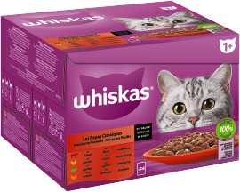 WHISKAS® Klassische Auswahl in Sauce Adult 1+, 24-er