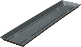 GELI Untersetzer Blumenkasten breit Anthrazit 80 cm