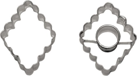 Duo-Ausstecher 2in1 Raute Gewellt