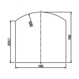 HAAS+SOHN Bodenplatte E-Form 100x100 cm   - Quadratisch mit Segmentbogen