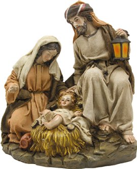 Krippenblock Heilige Familie 23 cm