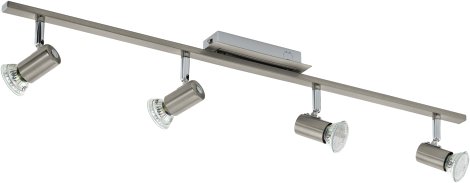 EGLO LED-Spot Rottelo Nickel matt chrom mit 4 beweglichen Spots