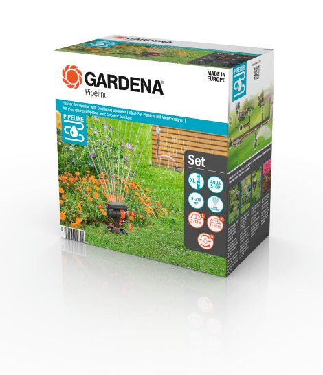GARDENA Komplettset Pipeline mit Viereckregner
