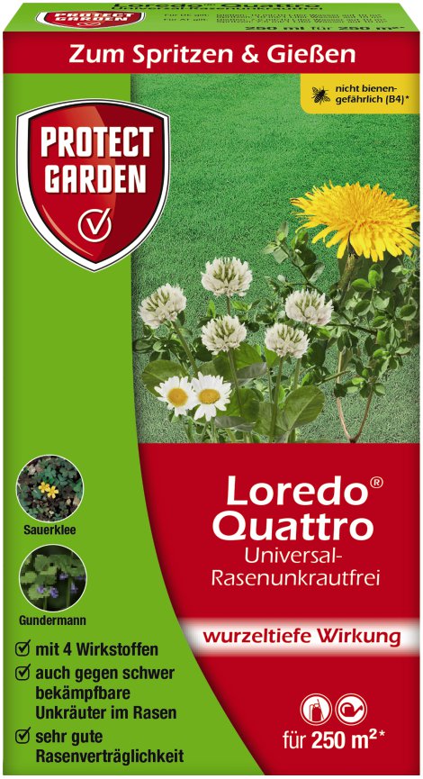 PROTECT GARDEN Loredo Quattro Universal-Rasenunkrautfrei 250 ml