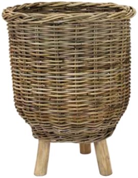 Pflanzkorb Rattan mit Füßen