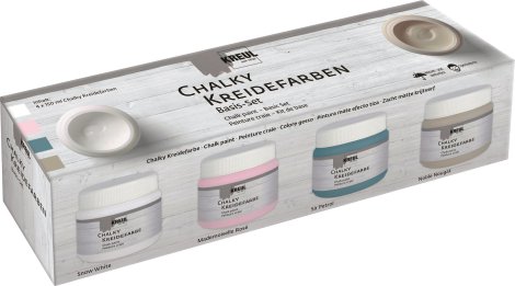 KREUL Kreidefarbe Chalky Basis 150 ml 4er-Set