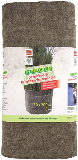 IMMERGRÜN Schafwoll-Winterschutzmatte Grau 50x200 cm