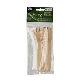 Gabel Pure Holz 16,5 cm 10 Stk.