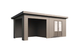 WOLFF FINNHAUS Gartenhaus Tona 6024 Anthrazit 28 mm