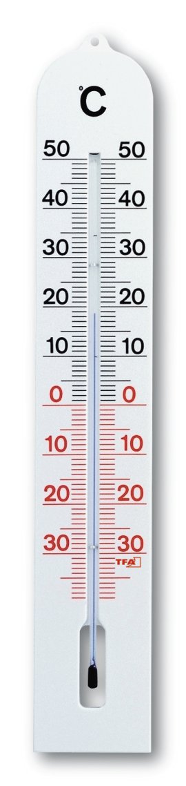 Thermometer aus Kunststoff Weiß 41 cm