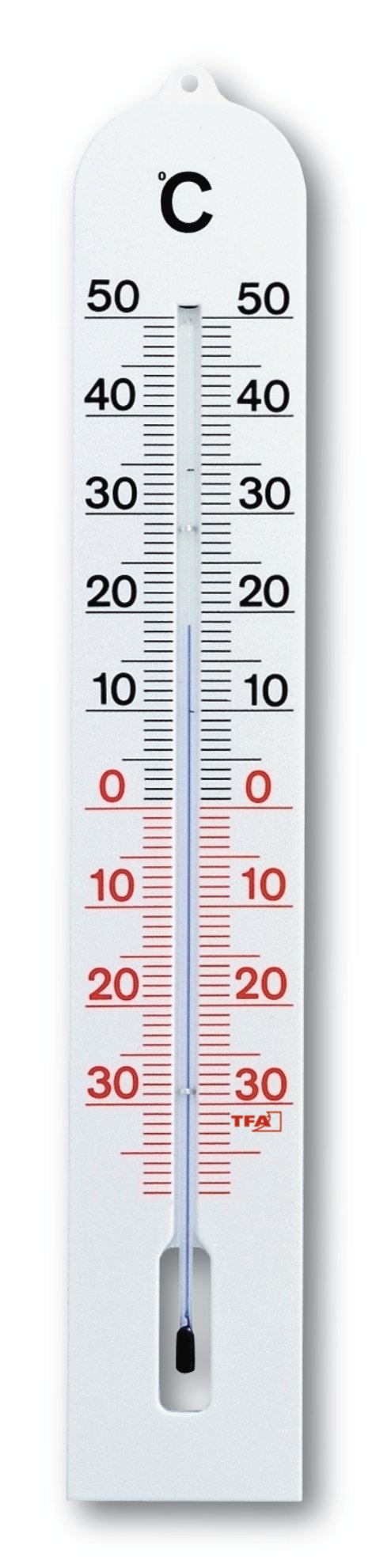 Thermometer aus Kunststoff Weiß 41 cm