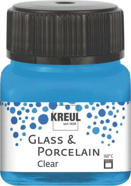 KREUL Malfarbe Glass & Porcelain Clear Wasserblau 20 ml