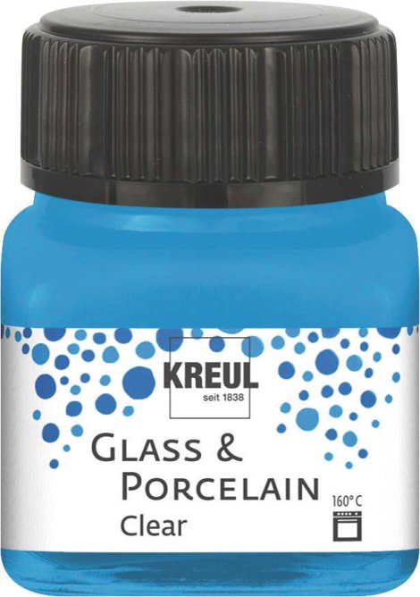 KREUL Malfarbe Glass & Porcelain Clear Wasserblau 20 ml