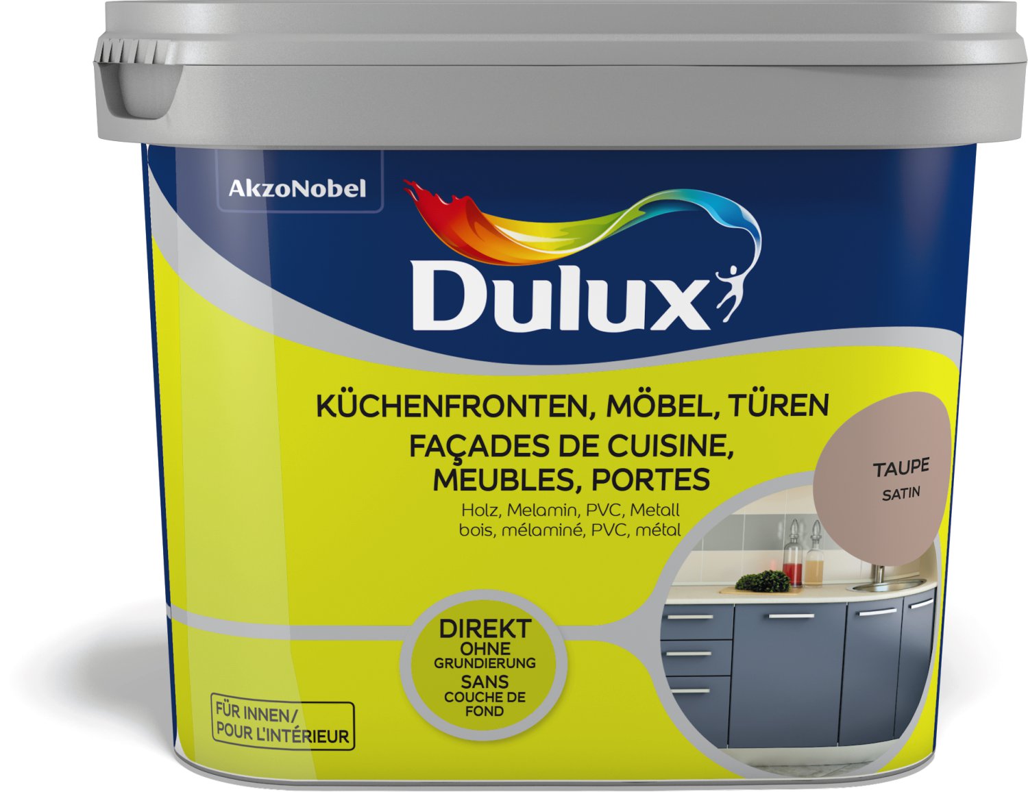 DULUX Farbe für Küchenmöbel und Türen Satin Taupe