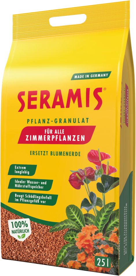 SERAMIS Pflanz-Granulat für Zimmerpflanzen 25 l