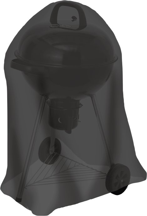 TALOO Abdeckhaube für Kugelgriller Grau/Schwarz