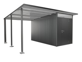 BIOHORT Seitendach für BIOHORT Gerätehaus AvantGarde Dunkelgrau-Metallic L