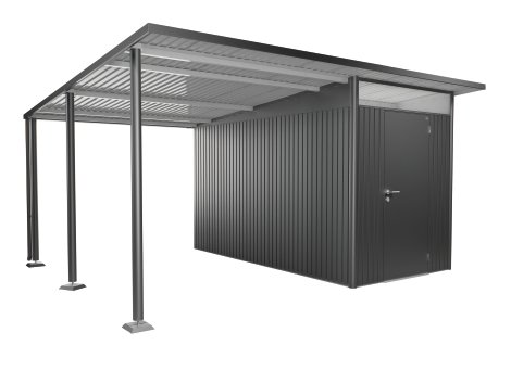 BIOHORT Seitendach für BIOHORT Gerätehaus AvantGarde A4+A8 Dunkelgrau-Metallic L