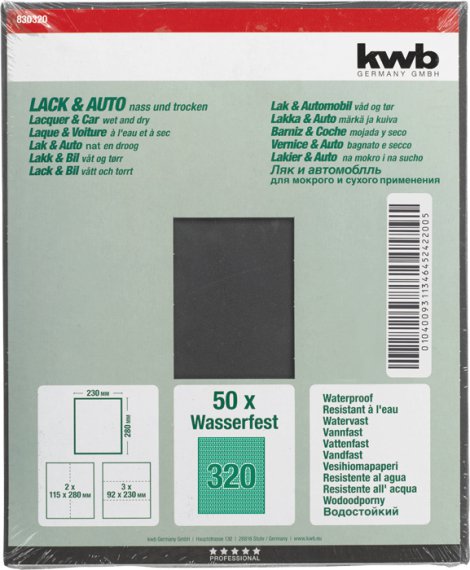 KWB Schleifbogen wasserfest K320