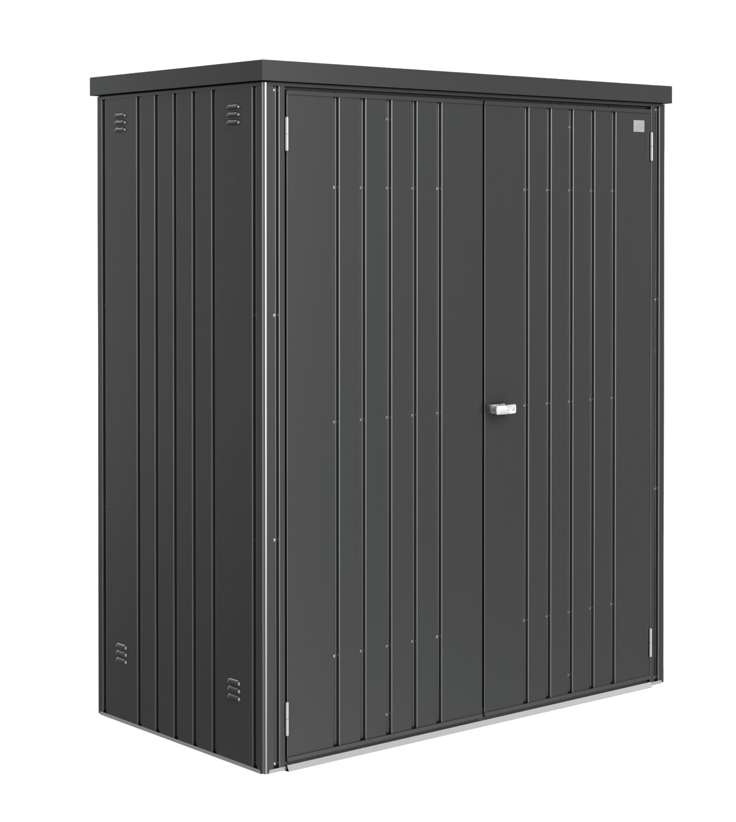 BIOHORT Geräteschrank 150, 155x83x182,5 cm, Dunkelgrau-Metallic