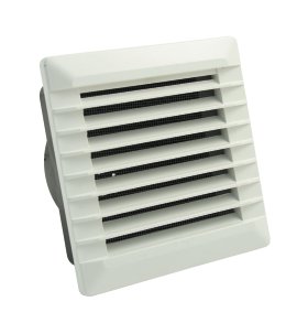 Lüftungsgitter selbsttätiger Rückstauklappe mit Rahmen 140x140 mm