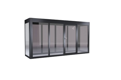 SUNELEMENTS Gewächshaus Sungarden Modern 4.1 Anthrazit Metallic 6 mm