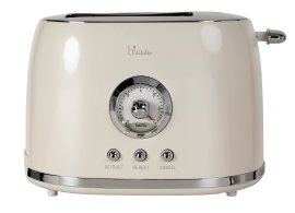 BiKitchen Toaster Nostalgia Retro 200, Cremeweiß