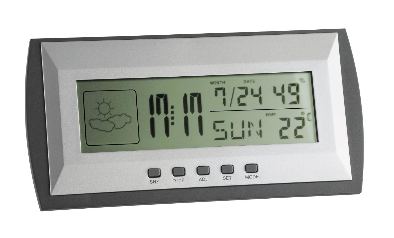 Wetterstation Digital Silber/Anthrazit