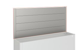 BIOHORT Sichtschutz ohne Acrylglas für Hochbeet 398,3x4,2x91,1 cm (BxTxH), Quarzgrau-Metallic