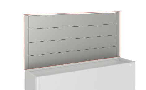 BIOHORT Sichtschutz ohne Acrylglas für Hochbeet 398,3x4,2x91,1 cm (BxTxH), Quarzgrau-Metallic