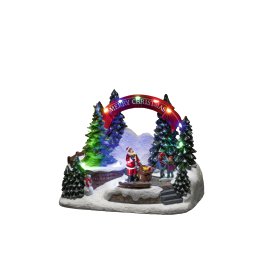 LED-Szenerzie Santa Kind mit Musik 11 Dioden Bunt