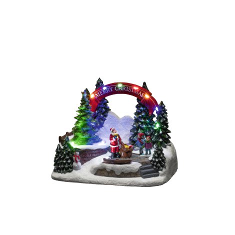 LED-Szenerzie Santa Kind mit Musik 11 Dioden Bunt