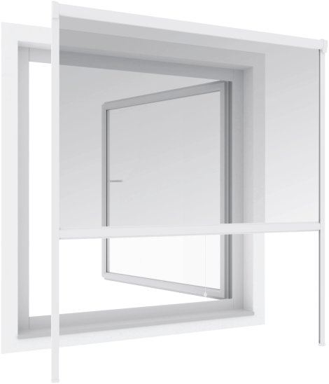 WINDHAGER Insektenschutz PLUS Rollo Fenster Weiß 160x160 cm