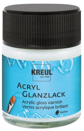 KREUL Acryl Glanzlack auf Wasserbasis Transparent 50 ml