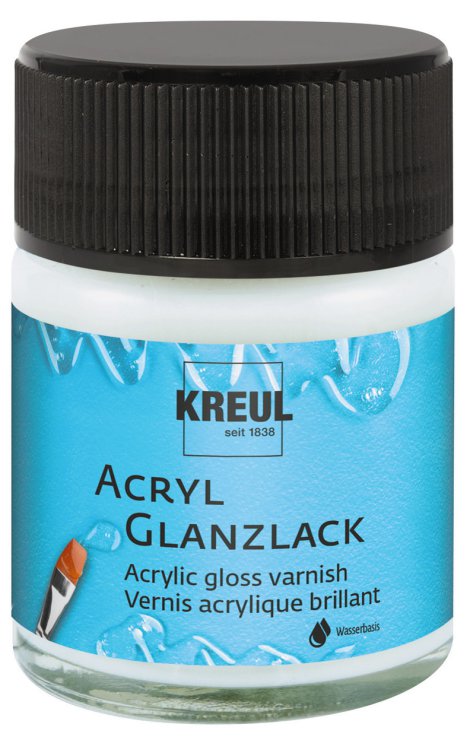 KREUL Acryl Glanzlack auf Wasserbasis Transparent 50 ml