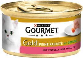 GOURMET Gold Feine Pastete Gemüse, Forelle und Tomate 12x85 g