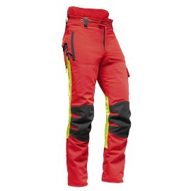 AX-MEN® Schnittschutzhose Rip-Stop Evo kurz Rot