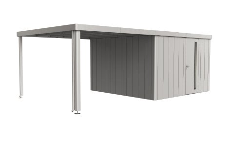 BIOHORT Seitendach 4A-4D für Gerätehaus Neo 300x347x220 cm, Silber-Metallic