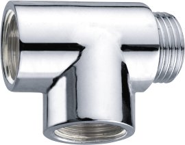 CORNAT T-Stück Chrom 1/2" x AG/IG/IG