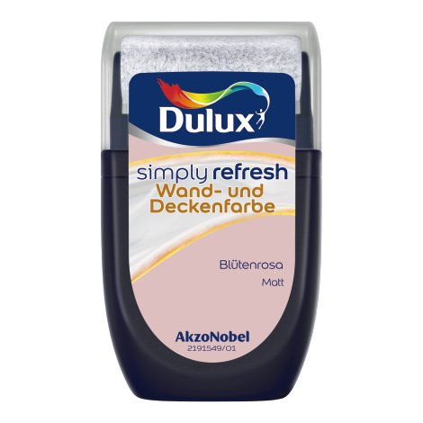 DULUX Simply Refresh Wand und Deckenfarbe Test Blau/Rot 30 ml