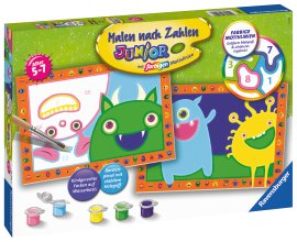 RAVENSBURGER Malen nach Zahlen Lustige Monster