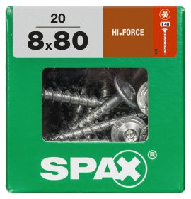 SPAX Schraube HIF Wirox 8x80 XXL 20 Stk.