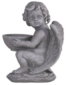KENT LIVING Dekofigur Engerl und Schale 36x21x47 cm