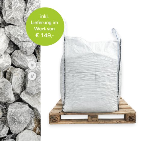 CASAFINO Bruchsteine naturweiß 50-100mm 1000kg Big Bag