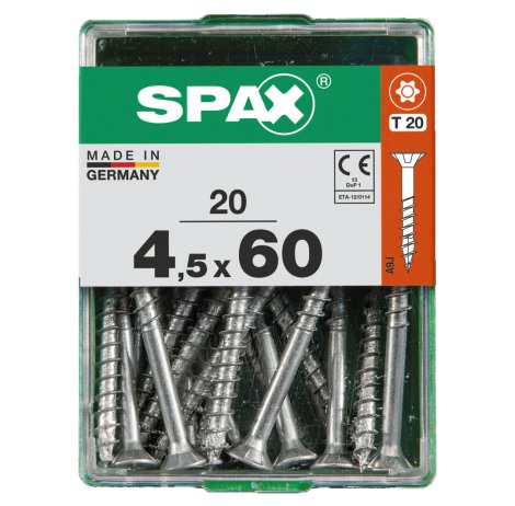 SPAX Schraube Senkkopf TRX 4,5x60 mm M 20 Stk.
