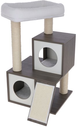 Kratzbaum Flair Weiß/Grau 48x44x86 cm