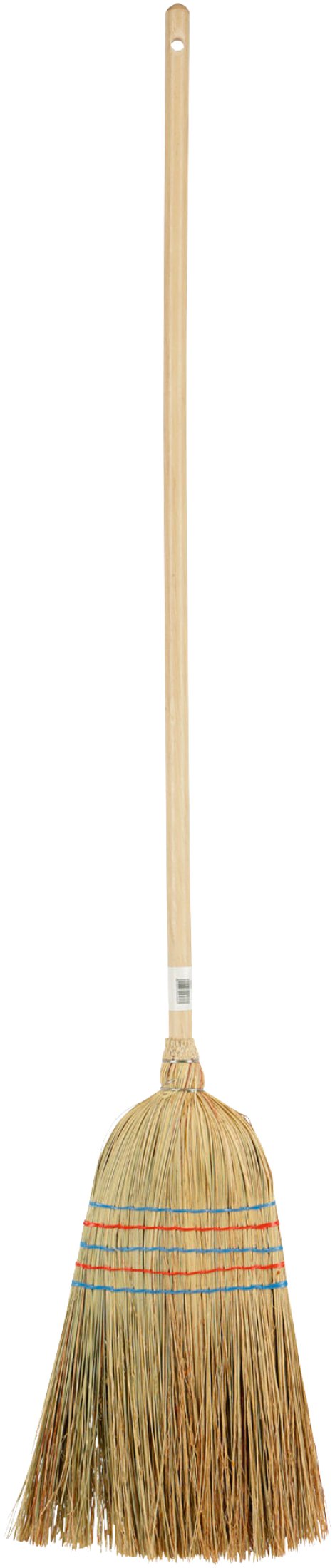 Reisstrohbesen 5 Naht mit Holzstiel