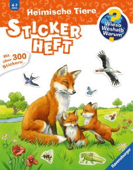 RAVENSBURGER Stickerheft Heimische Tiere