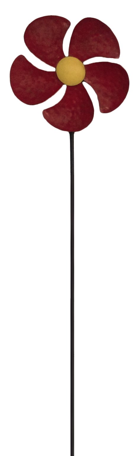 KENT LIVING Dekostecker Blume 29x4x130 cm rot