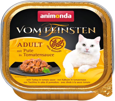 ANIMONDA Katzennassfutter Vom Feinsten Adult mit Pute in Tomatensauce 100g